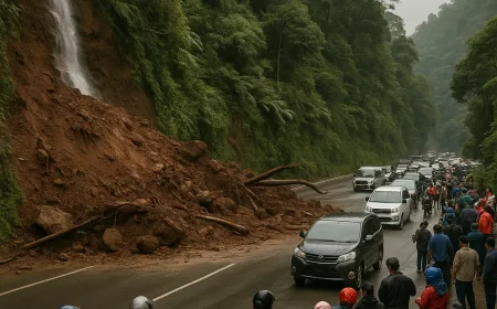 Longsor Lembah Anai Tutup Total Jalur Padang-Bukittinggi, Akses Lumpuh