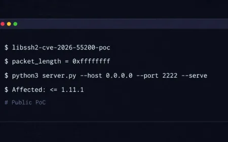 PoC Publik Terungkap untuk Kerentanan Kritis libssh2 CVE-2026-55200 pada Klien SSH