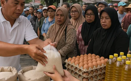 Gerakan Pangan Murah Partai Perindo di Kendari Disambut Antusias Warga