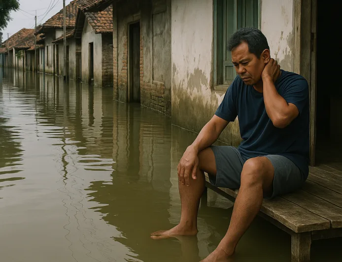 Banjir Rob di Tunggulsari Pati Bertahan Sebulan, Warga Keluhkan Gatal-gatal dan Susah Tidur