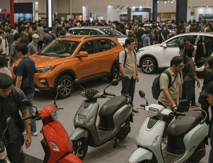 Pameran Otomotif Jakarta Fair Hall A: Banjir Promo, Motor Matik dan Mobil Listrik Jadi Daya Tarik Utama