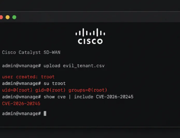 Eksploitasi Zero-Day CVE-2026-20245 pada Cisco Catalyst SD-WAN untuk Akses Root