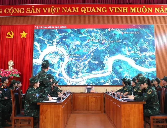Latihan Pertahanan Sipil 2026 di Phuc Khanh: Siap Hadapi Banjir Bandang dan Longsor