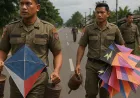 Satpol PP Pontianak Razia Layang-Layang untuk Cegah Kecelakaan di Jalan Raya