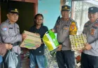 Polsek Tarakan Barat Salurkan Bantuan Sosial untuk Korban Tanah Longsor Selumit