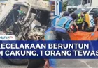 Kecelakaan Beruntun 6 Kendaraan di Tol JORR Cakung, Sopir Truk Kontainer Tewas