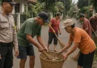Gotong Royong Jadi Kunci Kamtibmas, Bhabinkamtibmas Campaka Dukung Lingkungan Bersih