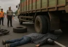 Pemotor Tewas Terlindas Truk Setelah Tertabrak Ban Serep Lepas di Surabaya-Malang