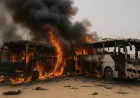Kecelakaan Mengerikan di Suriah: 2 Bus Tabrakan dan Terbakar, 35 Tewas