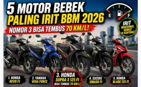 5 Motor Bebek Paling Irit BBM 2026, Nomor 3 Konsumsi Tembus 70 Km/Liter