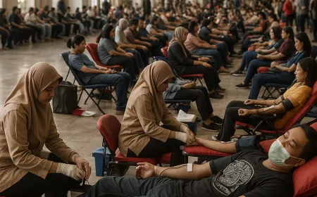 Donor Darah Meriahkan HUT ke-13 PT Aperindo Prima Mandiri di Surabaya