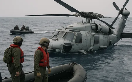 Helikopter Militer AS Kecelakaan di Laut Arab, Satu Awak Hilang Diperlukan Pencarian Intensif