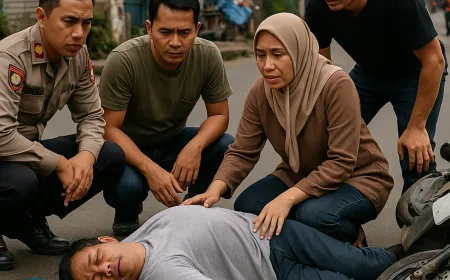 Pemotor di Bogor Meninggal Mendadak 5 Menit Setelah Terjatuh di Jalan