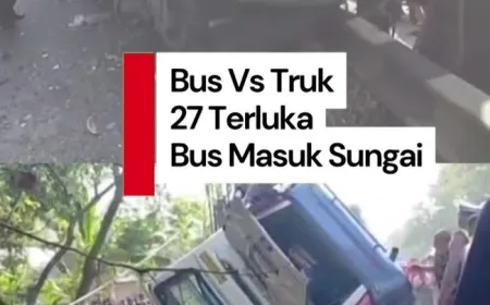 Kecelakaan Bus Sugeng Rahayu vs Truk di Nganjuk, 27 Orang Terluka