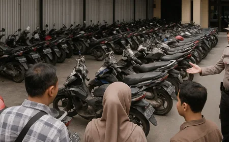 Polrestabes Surabaya Buka Pengambilan 471 Motor Korban Kecelakaan, Ini Syarat Lengkapnya