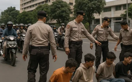 Kriminal Jakarta Minggu: Konvoi Sepeda Motor dan Tawuran Remaja Tertangkap Polisi