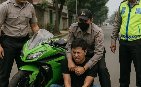 Pemotor Ninja Ditangkap Usai Memukul Pengendara di Jagakarsa Karena Tersinggung Teguran