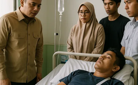 Bupati Labusel Pastikan Pengobatan dan Santunan Korban Kecelakaan Maut Kotapinang