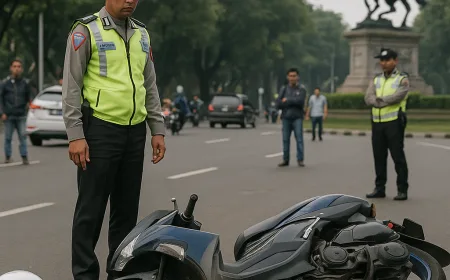 Kecelakaan Maut Dekat Patung Kuda: Pengendara Aerox Tiba-tiba Oleng dan Tewas