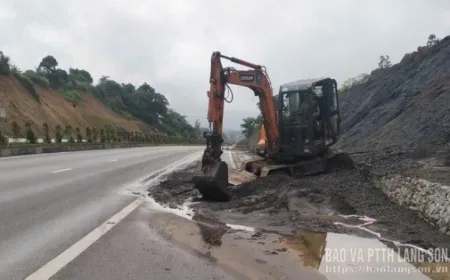 Penanganan Tanah Longsor di Jalur Transportasi Utama Lok Binh dan Dinh Lap 2026