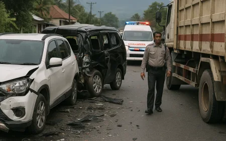 Kecelakaan Beruntun di Sicincin Padang Pariaman Tewaskan 1 Orang, 10 Luka-Luka