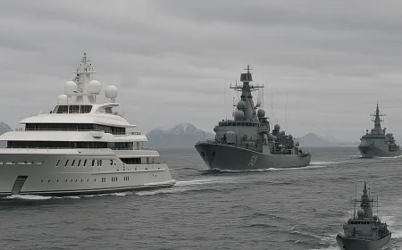 Kapal Pesiar Mewah Diduga Milik Putin Dikawal Kapal Perang Rusia, Dibuntuti NATO