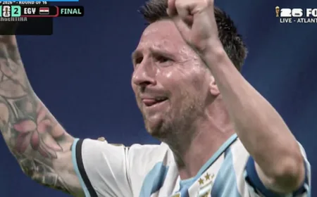 Lionel Messi Menangis Usai Argentina Kalahkan Mesir 3-2 di 16 Besar Piala Dunia 2026