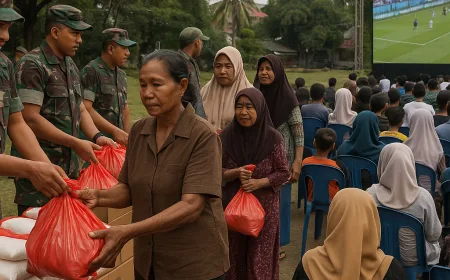 Kodam Hasanuddin Gelar Bakti Sosial dan Nobar Piala Dunia 2026 di Makassar