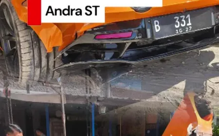 Kecelakaan Horor McLaren Youtuber Andra ST di Sukoharjo: Mobil Terbelah Dua