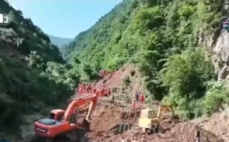 21 Pekerja Kehutanan Tewas Akibat Longsor di Desa Rencang, Gansu, Tiongkok