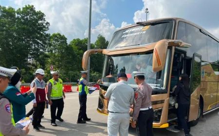 BPTD Lampung Gelar Rampchek di Tol Bakter untuk Tekan Kecelakaan Angkutan Umum