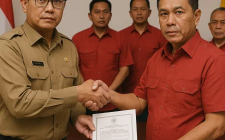 Kanwil Kemenkum Kalteng Serahkan SKT Partai Gerakan Rakyat, Perkuat Kepastian Hukum
