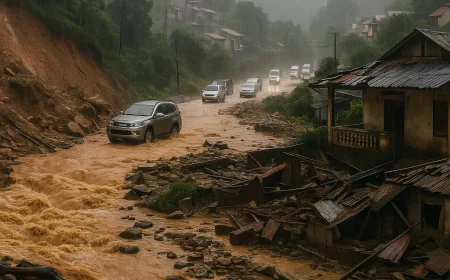 Hujan Lebat di Vietnam Utara: Dampak Tanah Longsor, Banjir, dan Kerusakan Properti