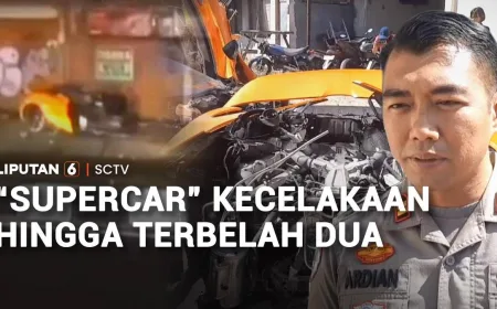 "Supercar" Kecelakaan hingga Terbelah Dua