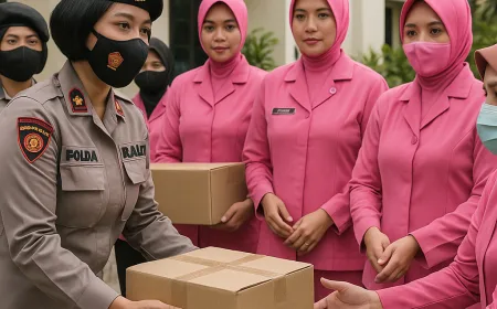 Polwan Polda Kaltim dan Bhayangkari Salurkan Bantuan Sosial untuk Masyarakat Balikpapan