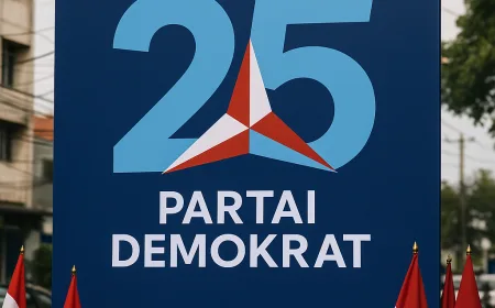Logo HUT ke-25 Partai Demokrat
