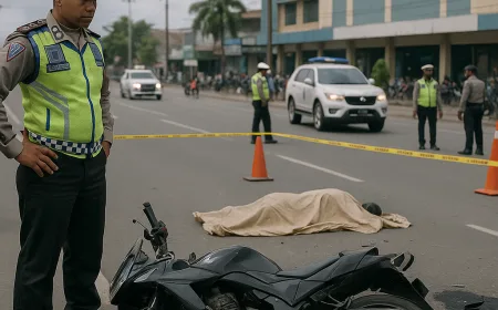 Kecelakaan Tunggal di Depan Diana Mall Mimika, 1 Orang Tewas