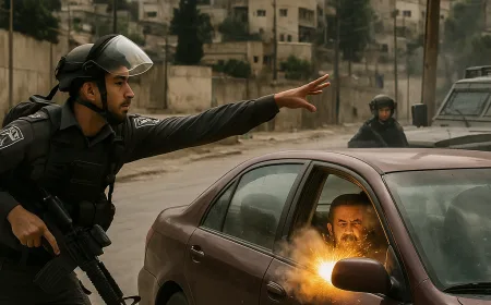 Polisi Israel Lempar Granat Kejut ke Mobil Warga Palestina di Qalandiya