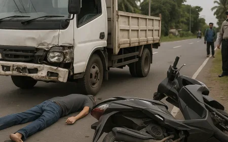 Kecelakaan Motor Vario dan Truk di Sumobito Jombang, Pengendara Tewas