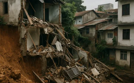 Tanah Longsor Hancurkan Rumah di Benhil, Jakarta Pusat
