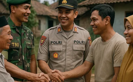 Sinergi TNI-Polri Bangun Ketahanan Sosial di Desa Cijunti dengan Tingkatkan Kepedulian Warga