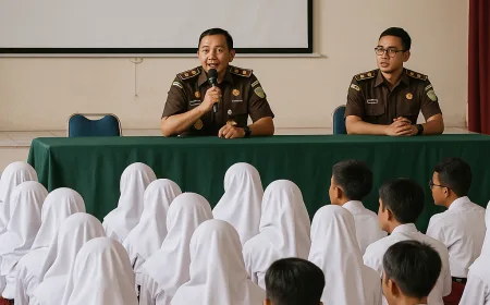 Kejati Sulsel Sambut Siswa Baru SMPN 46 Makassar Lewat Program Edukasi Hukum