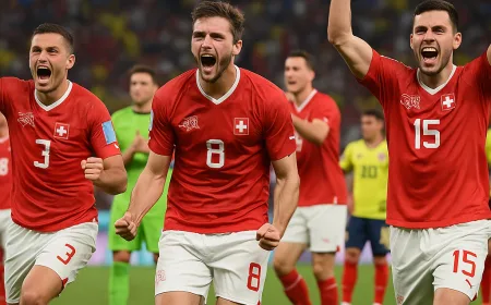 Swiss Lolos Perempat Final Piala Dunia 2026 Usai Menang Adu Penalti atas Kolombia