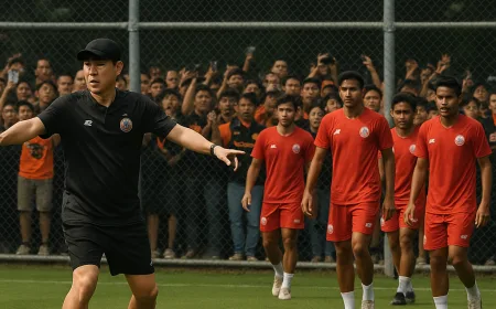 Shin Tae-yong Pimpin Latihan Perdana Persija Jakarta, Jakmania Antusias Mengintip!