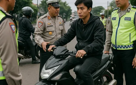 Polres Cianjur Perketat Patroli dan Razia Kendaraan Berknalpot Bising untuk Tekan Penyakit Masyarakat