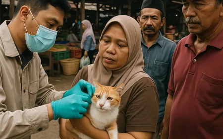 Layanan Kesehatan Hewan Gratis di Blitar Cegah Penyakit Zoonosis