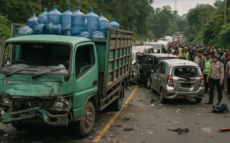 Kecelakaan Beruntun di Sibolangit: 2 Tewas, 7 Luka Akibat Truk Rem Blong