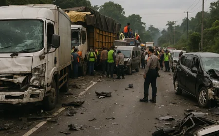 Kecelakaan Beruntun 9 Kendaraan di Sibolangit: 4 Tewas, 8 Luka-luka