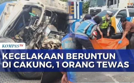 Kecelakaan Beruntun 6 Kendaraan di Tol JORR Cakung, Sopir Truk Kontainer Tewas